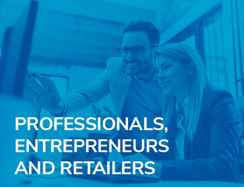 Professionals, entrepreneurs and retailers